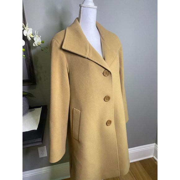 Cinzia Rocca Icons Wool Cashmere Coat Camel 8 - Picture 5 of 12